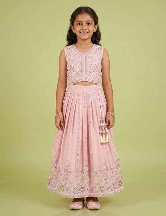 Pink Colour Ghaghra Choli(GE-GGHC_1874)