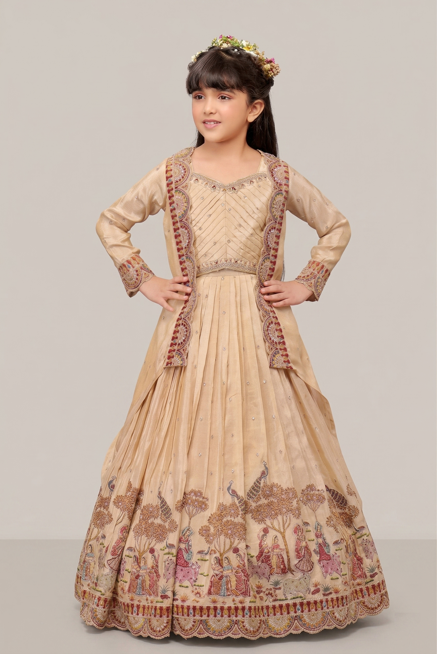 Beige Colour Ghaghra Choli(GE-GGHC_777)