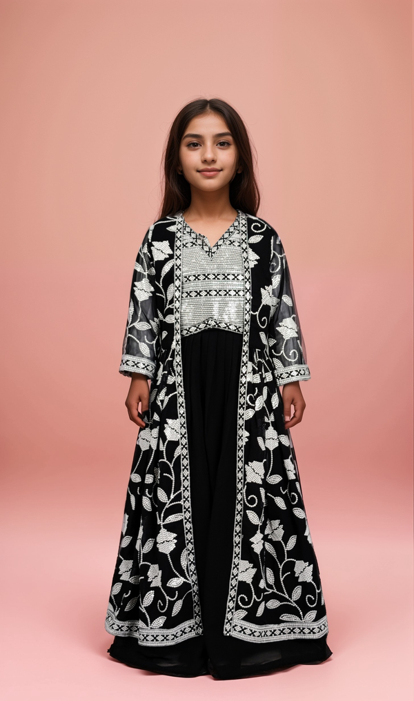 Black & White Colour Ghaghra Choli(GE-GGHC_1085)