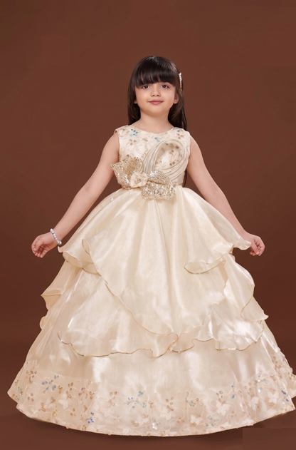 Cream Colour Gown(GE-GGWN_1375)