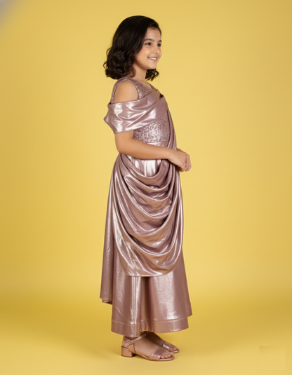 Onion Pink Colour Gown(GE-GGWN_4307)