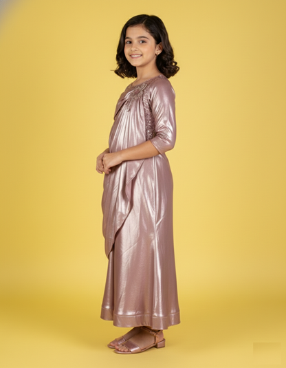 Onion Pink Colour Gown(GE-GGWN_4307)