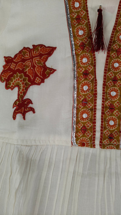 Cream Colour Kurti Set(GE-GKUS_2859)