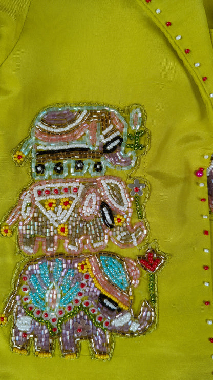 Lime Green Colour Plazo Set(GE-GPZS_109)