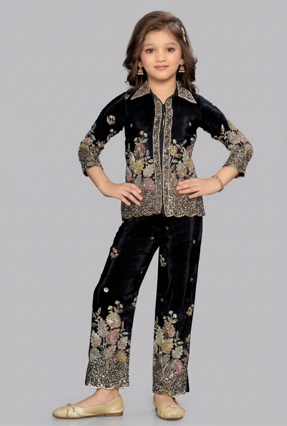 Black Colour Co-Ord Set(GE-GPZS_1164)