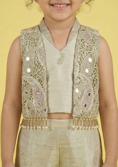 Olive Green Colour Plazo Set(GE-GPZS_1324)