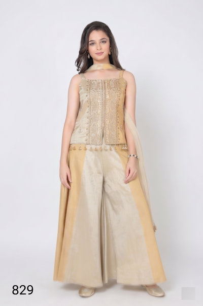 Fawn Colour Plazo Set(GE-GPZS_829)