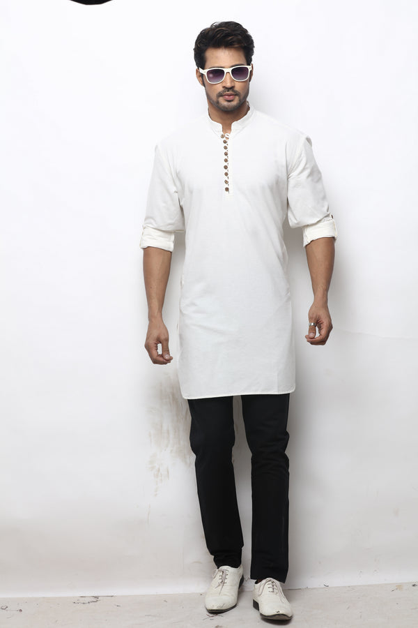 White Colour Casual Kurta(MC-MKUC_GKL-BACKUP)