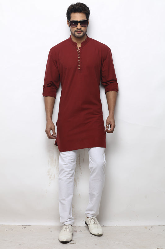 Wine Colour Casual Kurta(MC-MKUC_GKL-BACKUP)