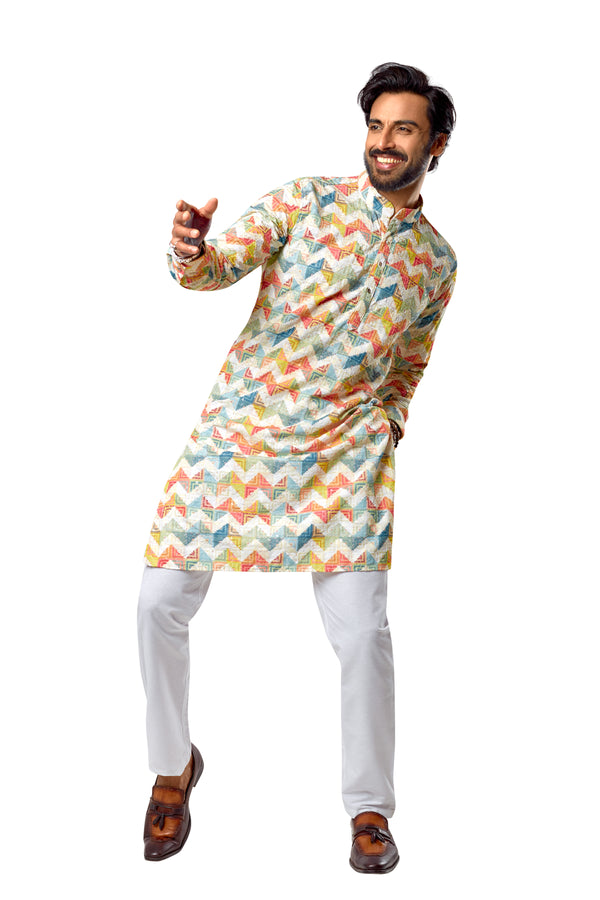 Multi Colour Casual Kurta(MC-MKUC_GKL-SEQUENCE L 342A)