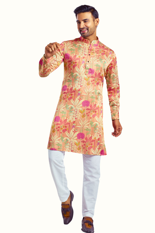 Multi Colour Casual Kurta(MC_MKUC_GKL-TRIFFLE L 204B)