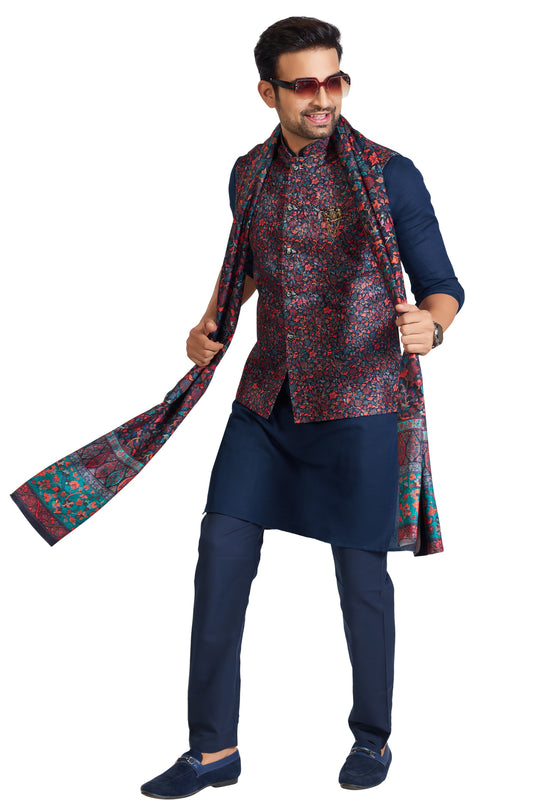 Navy Blue Colour Bundi Set(ME-MBUS_GKSD DISTY)