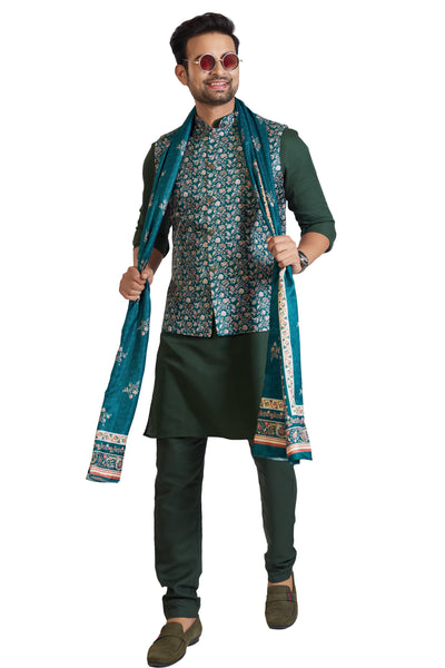 Olive Green Colour Bundi Set(ME-MBUS_GKSD SUZANI)