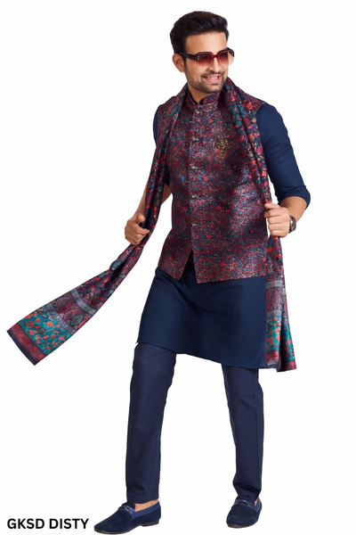 Navy Blue Colour Bundi Set(ME-MBUS_GKSD DISTY)