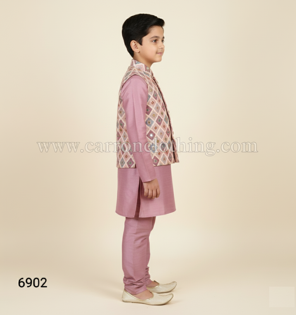 Onion Pink Colour Jacket Kurta Set(BE-BBUS_6902)