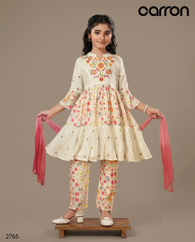 Cream Colour Chudidar(GE-GCHU_2765)