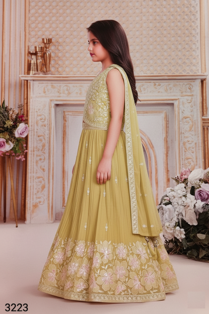 Lemon Colour Ghaghra Choli(GE-GGHC_3223)