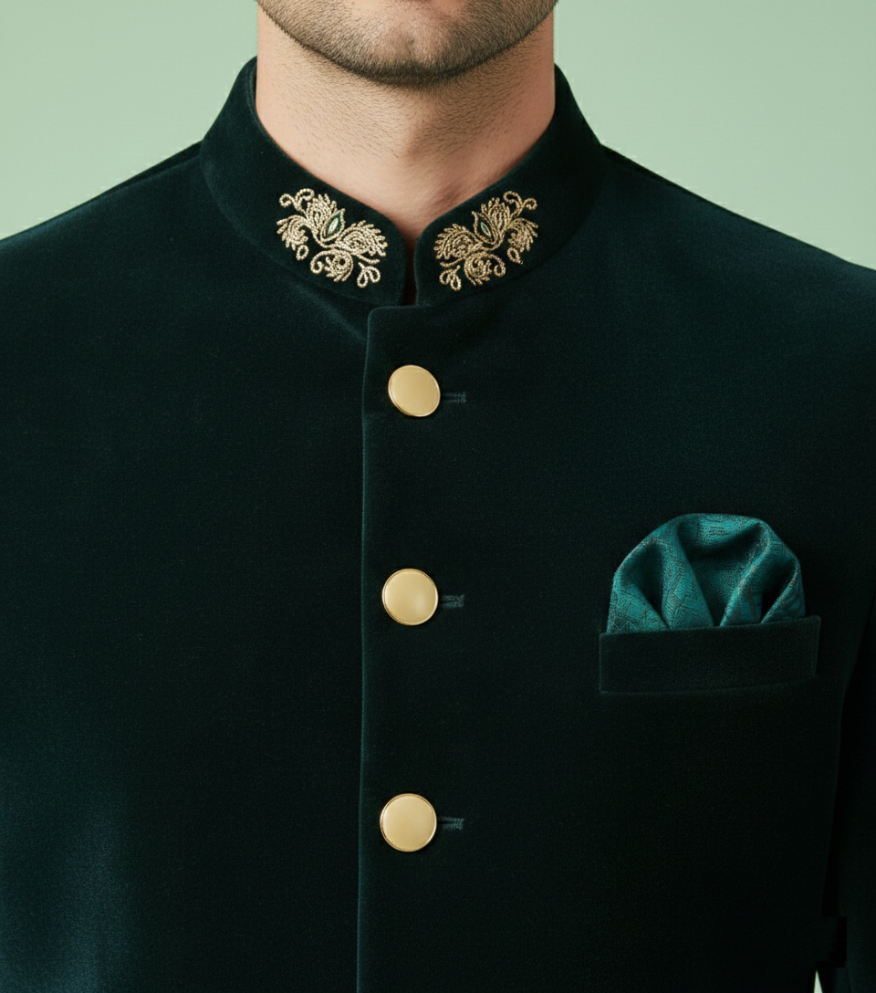 Green Colour Indo Western(ME-MINW_40990)