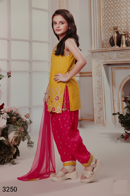 Mustard Colour Chudidar(GE-GCHU_3250)