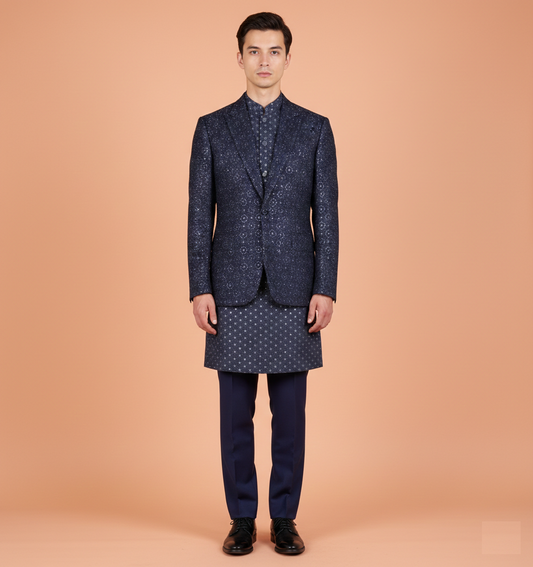 Blue Colour Indo Western(ME-MINW_382)