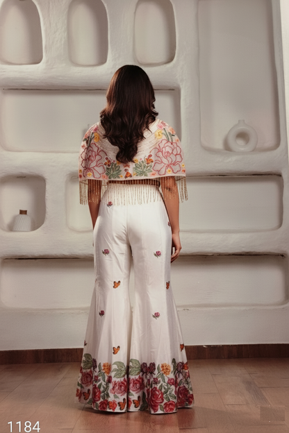 Cream Colour Plazo Set(GE-GPZS_1184)