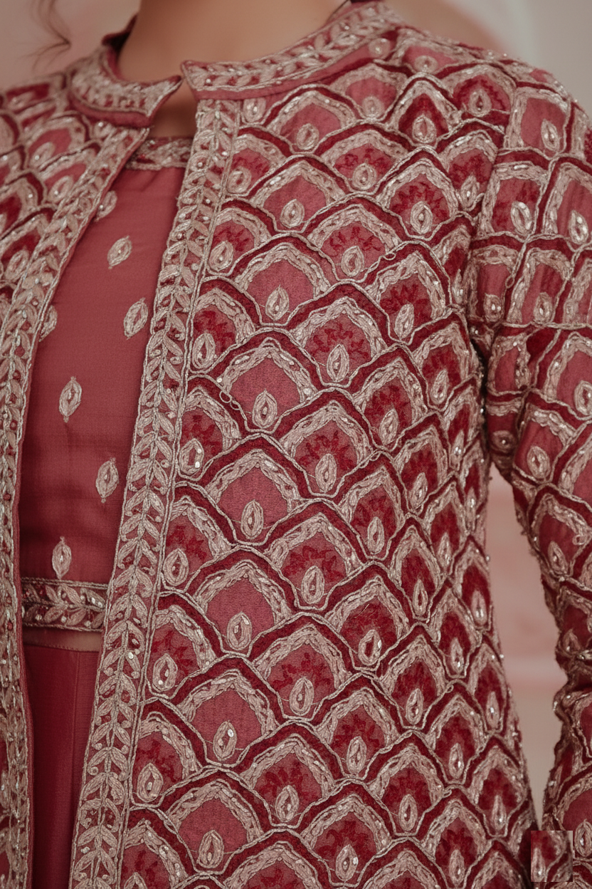 Carrot Colour Plazo Set(GE-GPZS_1272)