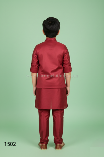 Maroon Colour Jacket Kurta Set(BE-BBUS_1502)