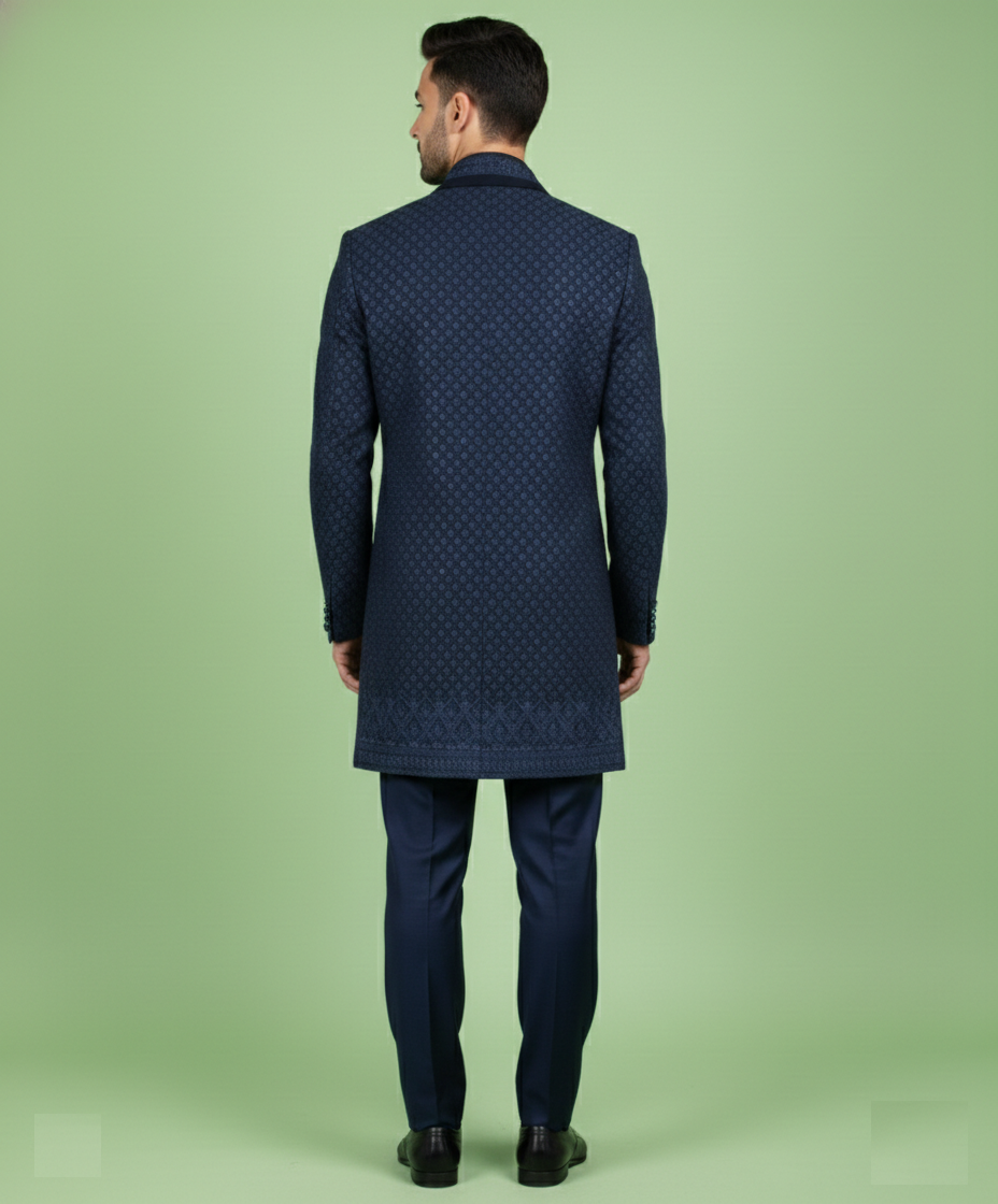 Navy Blue Colour Indo Western(ME-MINW_ARK 11173)