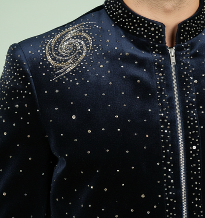 Blue Colour Indo Western(ME-MINW_3278 A)