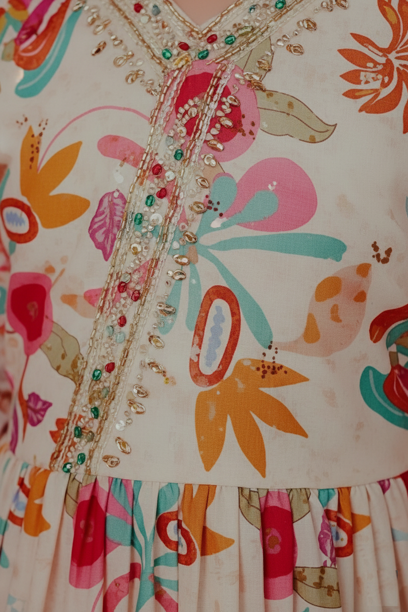 Cream Colour Gown(GE-GGWN_3135)