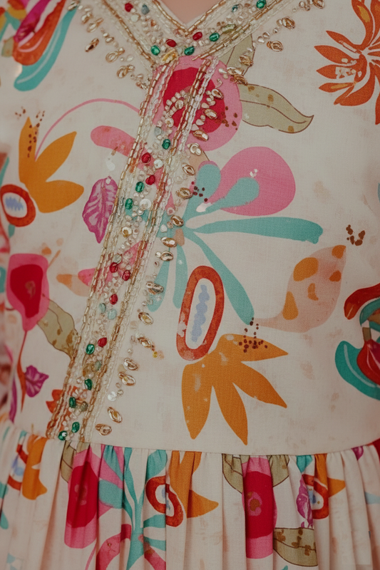 Cream Colour Gown(GE-GGWN_3135)