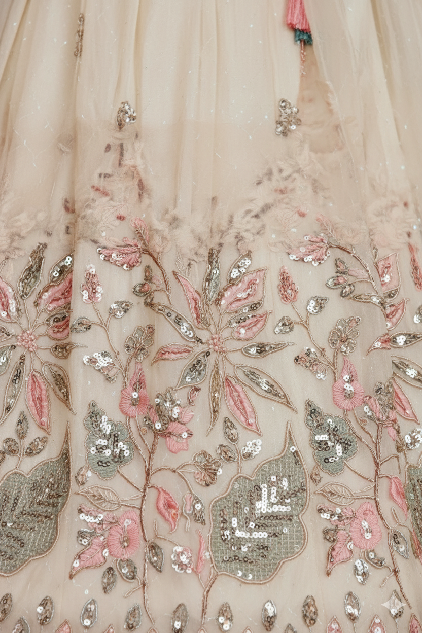 Cream Colour Ghaghra Choli(GE-GGHC_3221)