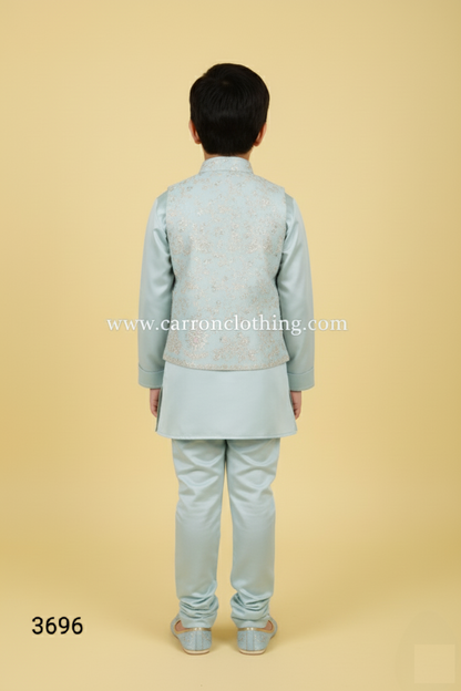 Blue Colour Jacket Kurta Set(BE-BBUS_3696)