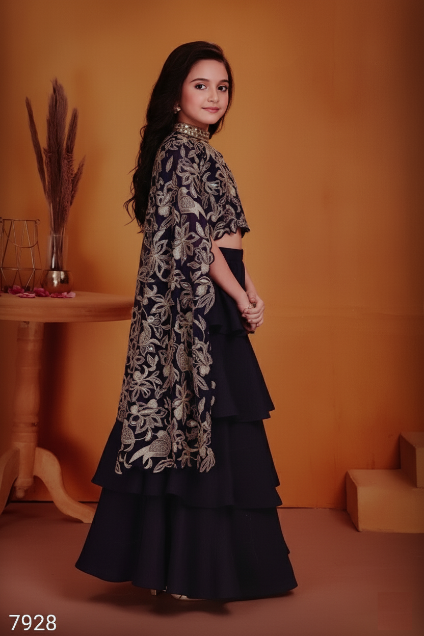 Purple Colour Ghaghra Choli(GE-GGHC_7928)