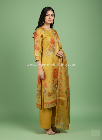 Yellow Colour Kurti Set(LC-WKIS_3581)
