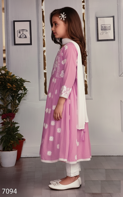 Purple Colour Chudidar(GE-GCHU_7094)