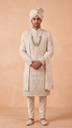Cream Colour Sherwani(ME-MSRW_D 8992)