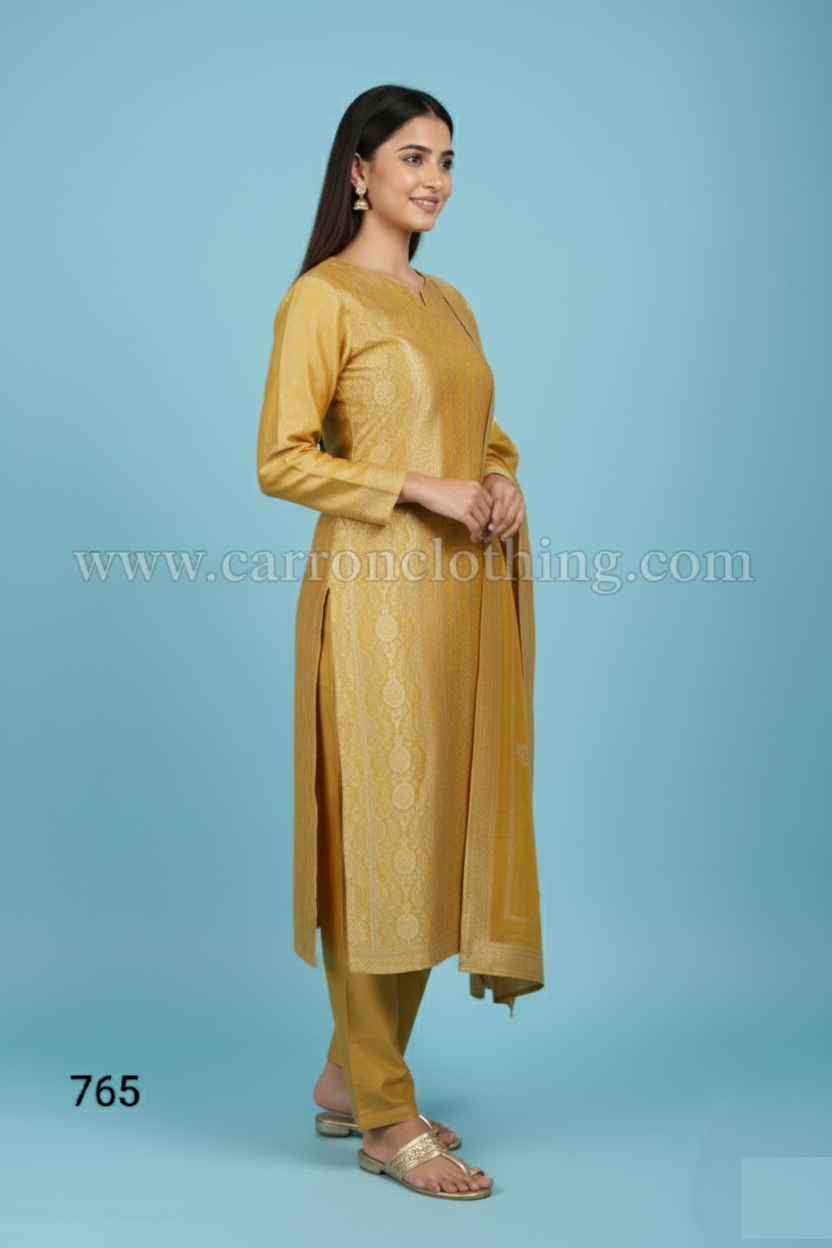 Mustard Colour Kurti Set(LC-WKIS_765)