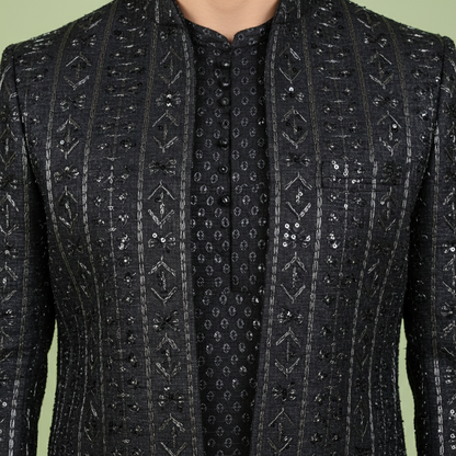 Navy Blue Colour Indo Western(ME-MINW_ARK 10861)