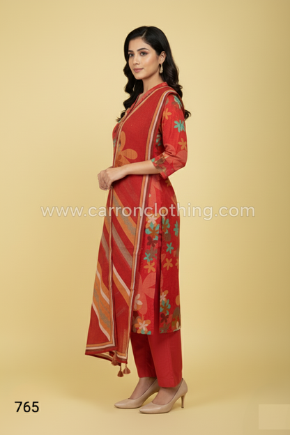 Rust Colour Kurti Set(LC-WKIS_765)