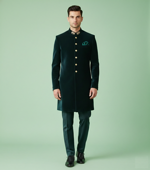 Green Colour Indo Western(ME-MINW_40990)