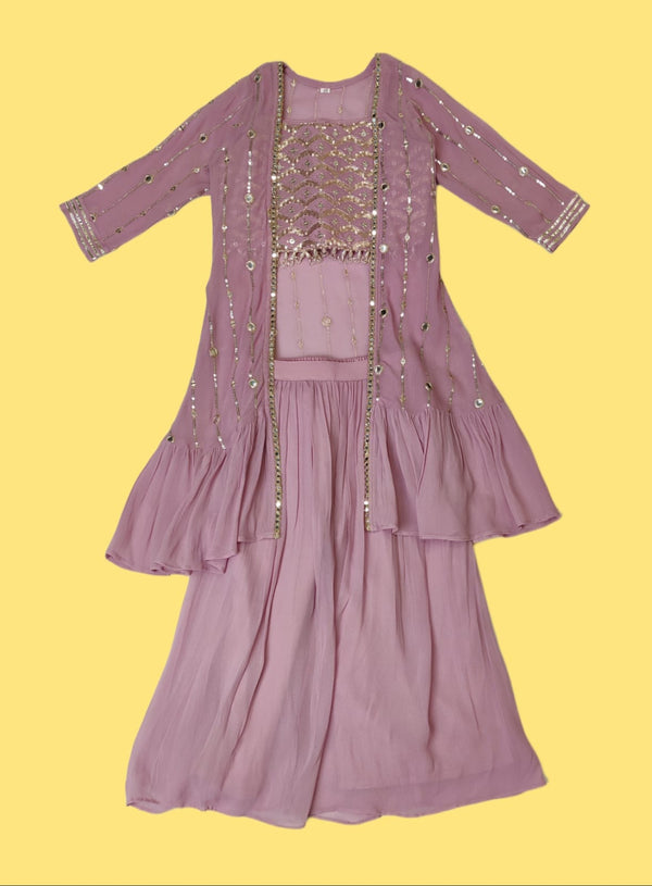 Onion Pink Colour Plazo Suit(GE-GPZS_1748)