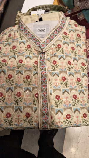 #NDUS Cream Colour Kurta Set(ME-MKUS_8159)