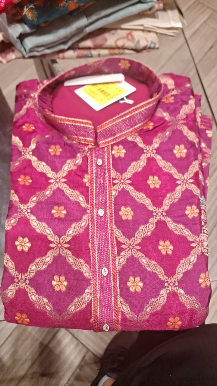 $NDUS$ Magenta Color Kurta Set (ME-MKUS_4209E)