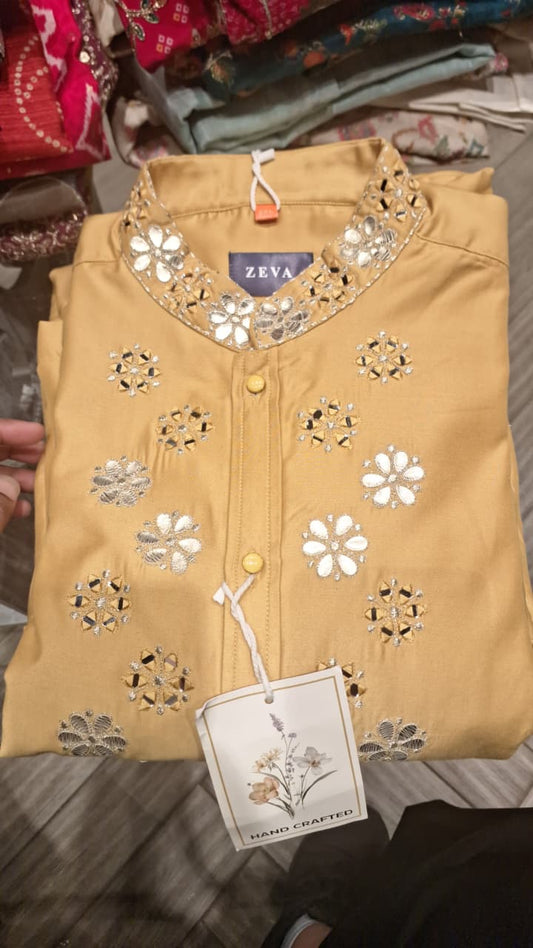 $NDUS$ Haldi Colour Kurta Set(ME-MKUS_K 617)