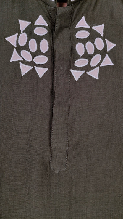 Olive Green Colour Kurta Set(BE-BKUS_19897)