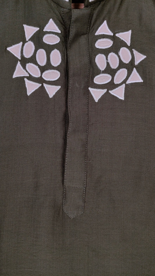 Olive Green Colour Kurta Set(BE-BKUS_19897)