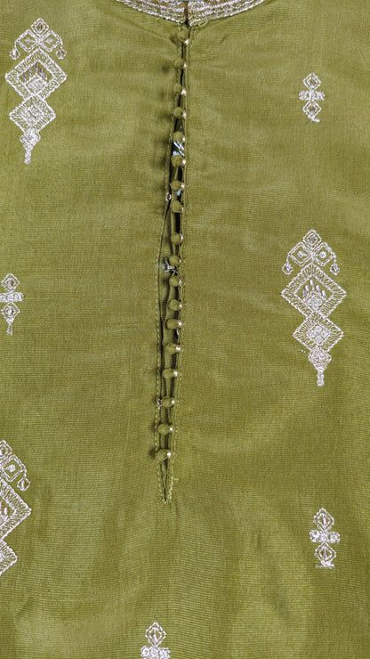 Mehandi Green Colour Kurta Set(BE-BKUS_4068)