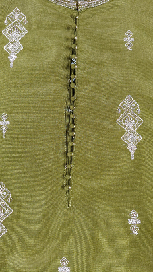 Mehandi Green Colour Kurta Set(BE-BKUS_4068)