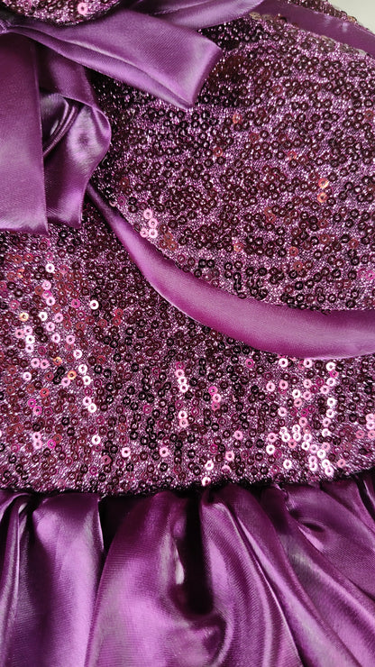 Wine Colour Party Frock(GE-GFRP_10945)